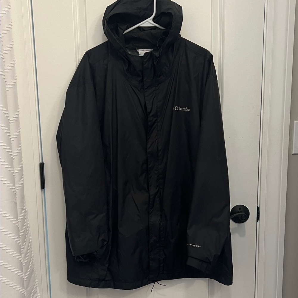 Columbia Men's Black Omni-Tech Rain Coat